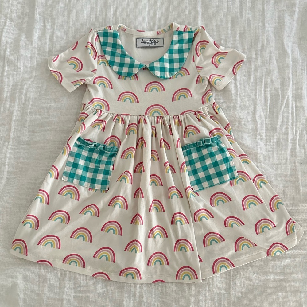 Gingham Rainbow Dress - Toddler